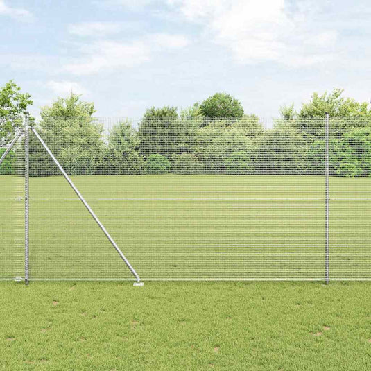 Vidaxl afrasteringspaal zilver 10 x 1,6 m (16 x 16 mm gaas) staal