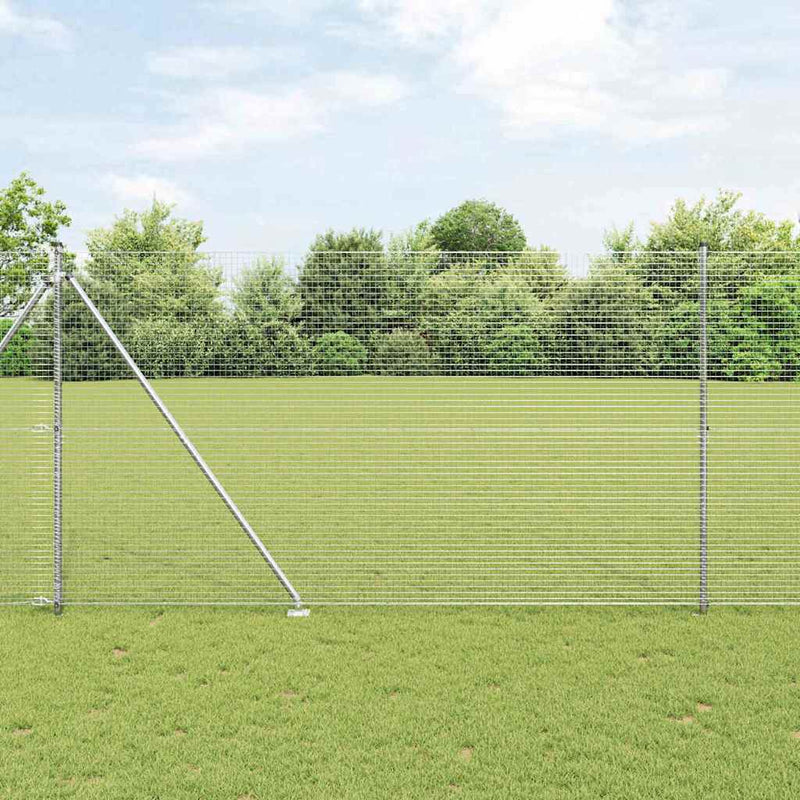Load image into Gallery viewer, Vidaxl afrasteringspaal zilver 10 x 1,6 m (25 x 25 mm gaas) staal
