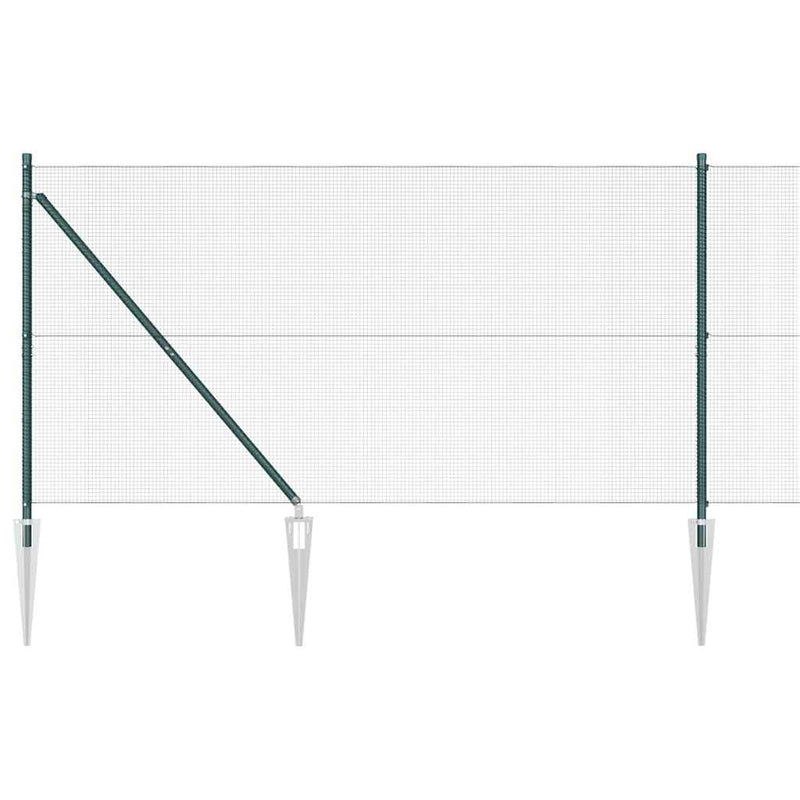 Load image into Gallery viewer, Vidaxl afrasteringspaal groen 10 x 1,4 m (12 x 12 mm gaas)
