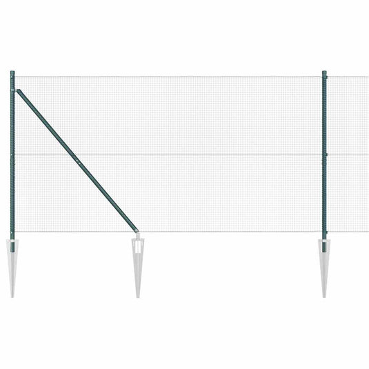 Vidaxl afrasteringspaal groen 10 x 1,4 m (16 x 16 mm gaas)