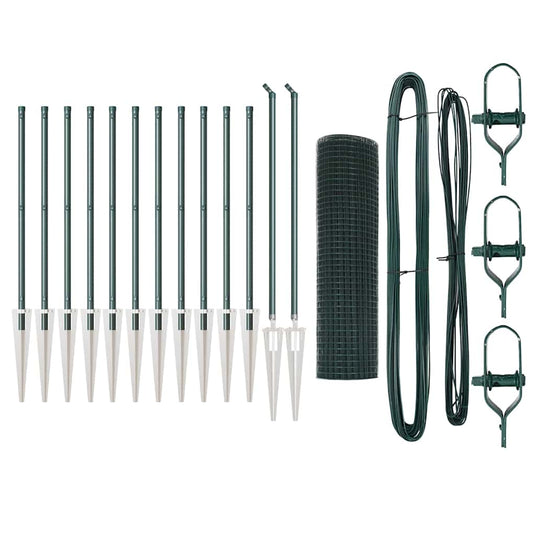 Vidaxl afrasteringspaal groen 25 x 0,4 m (16 x 16 mm gaas)