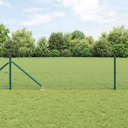 Vidaxl afrasteringspaal groen 25 x 0,5 m (12 x 12 mm gaas) staal