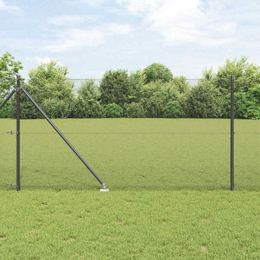 Vidaxl afrasteringspaal grijs 10 x 1 m (12 x 12 mm gaas) staal