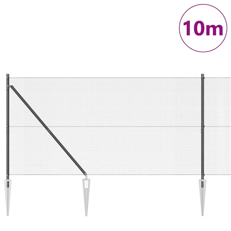 Afbeelding laden in galerijviewer, Vidaxl afrasteringspaal grijs 10 x 1,2 m (12 x 12 mm gaas)
