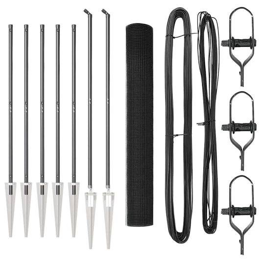 Vidaxl afrasteringspaal grijs 10 x 1,4 m (25 x 25 mm gaas)