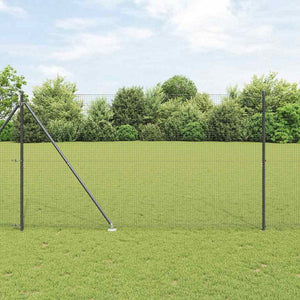 Vidaxl afrasteringspaal grijs 10 x 1,5 m (25 x 25 mm gaas) staal
