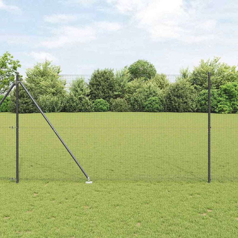 Load image into Gallery viewer, Vidaxl afrasteringspaal grijs 10 x 1,5 m (25 x 25 mm gaas) staal
