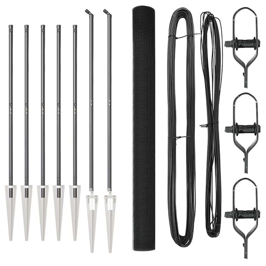 Vidaxl afrasteringspaal grijs 10 x 1,6 m (25 x 25 mm gaas)