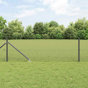Vidaxl afrasteringspaal grijs 25 x 0,8 m (12 x 12 mm gaas)