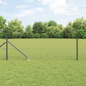 Vidaxl afrasteringspaal grijs 25 x 0,8 m (25 x 25 mm gaas)