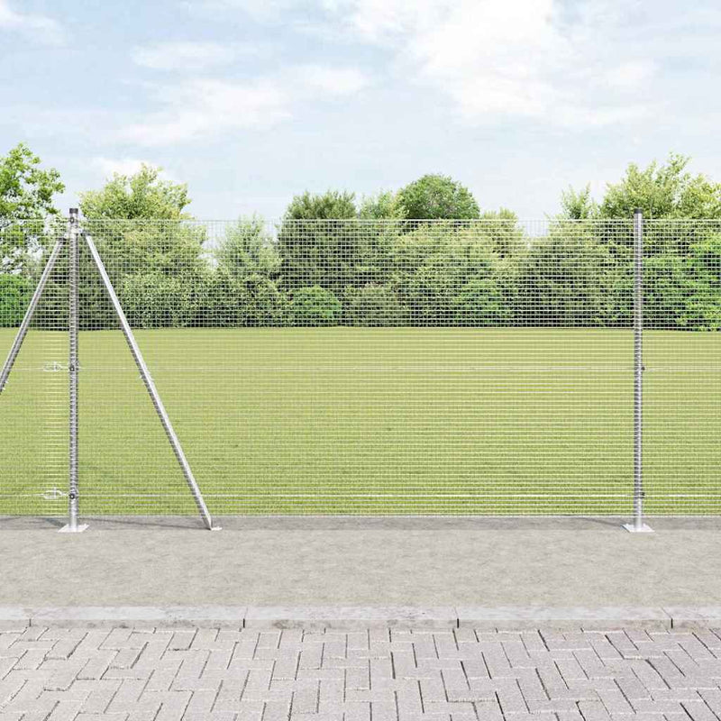 Load image into Gallery viewer, Vidaxl afrasteringspaal zilver 10 x 1,2 m (16 x 16 mm gaas) staal
