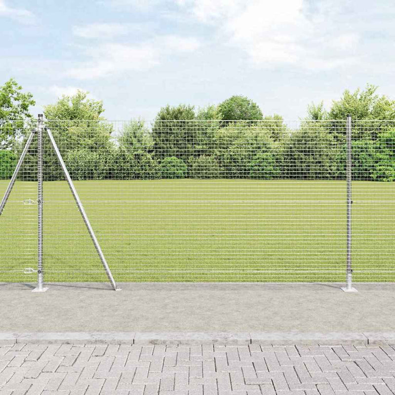Load image into Gallery viewer, Vidaxl afrasteringspaal zilver 10 x 1,2 m (25 x 25 mm gaas) staal
