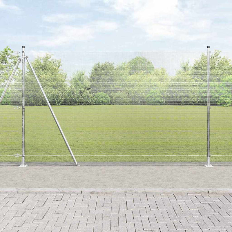 Load image into Gallery viewer, Vidaxl afrasteringspaal zilver 10 x 1,5 m (12 x 12 mm gaas) staal
