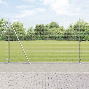 Vidaxl afrasteringspaal zilver 10 x 1,5 m (25 x 25 mm gaas) staal