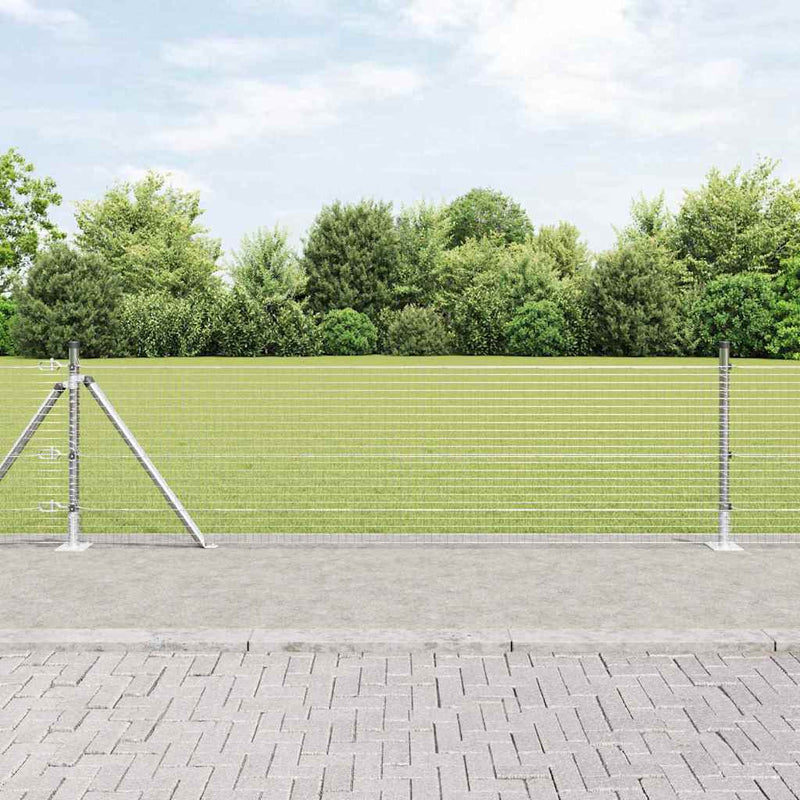 Load image into Gallery viewer, Vidaxl afrasteringspaal zilver 25 x 0,6 m (25 x 25 mm gaas) staal

