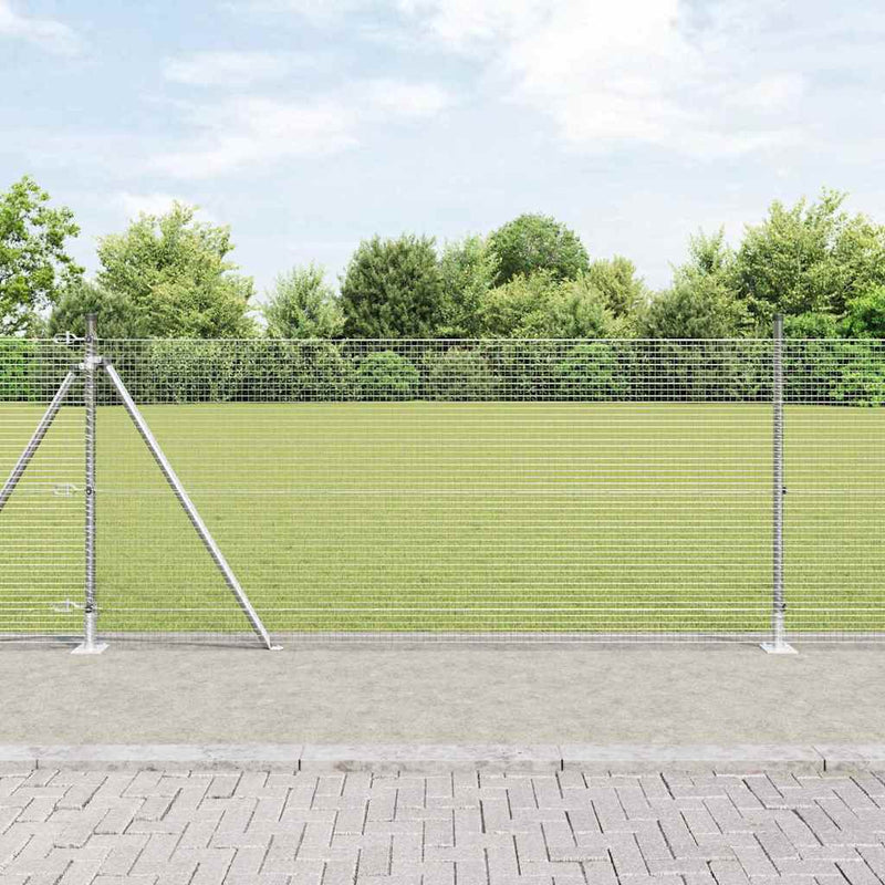 Load image into Gallery viewer, Vidaxl afrasteringspaal zilver 25 x 1 m (19 x 19 mm gaas) staal
