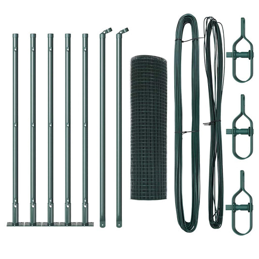 Vidaxl afrasteringspaal groen 10 x 0,4 m (16 x 16 mm gaas)