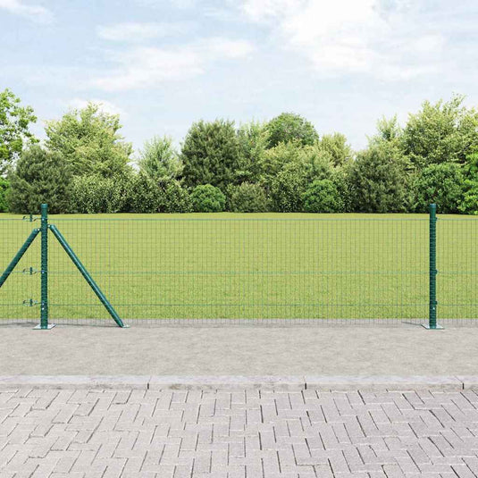 Vidaxl afrasteringspaal groen 10 x 0,5 m (25 x 25 mm gaas) staal
