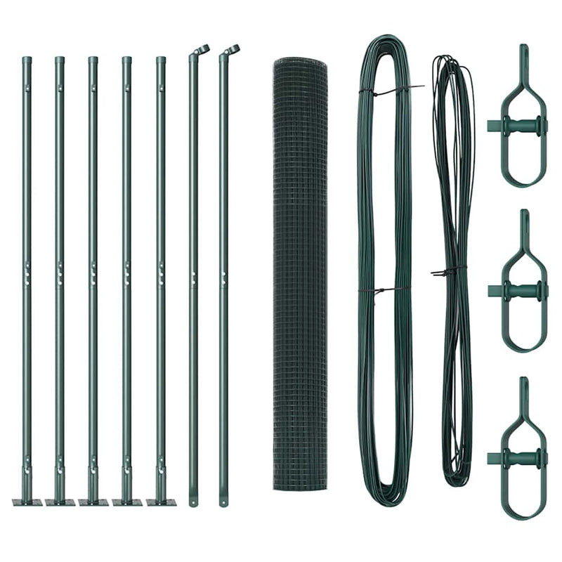 Load image into Gallery viewer, Vidaxl afrasteringspaal groen 10 x 0,8 m (12 x 12 mm gaas)
