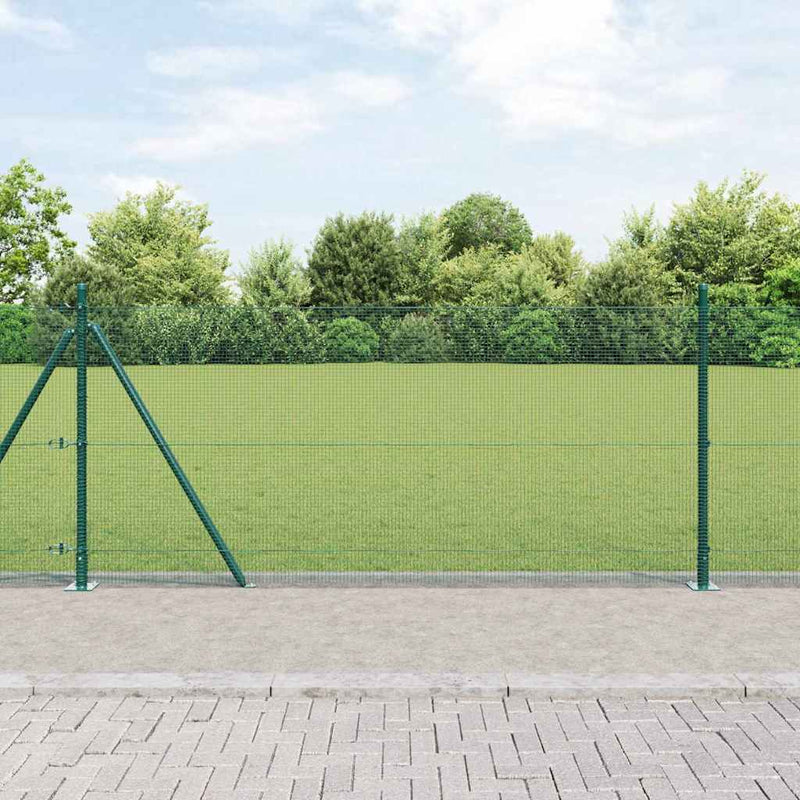 Load image into Gallery viewer, Vidaxl afrasteringspaal groen 10 x 1 m (12 x 12 mm gaas) staal
