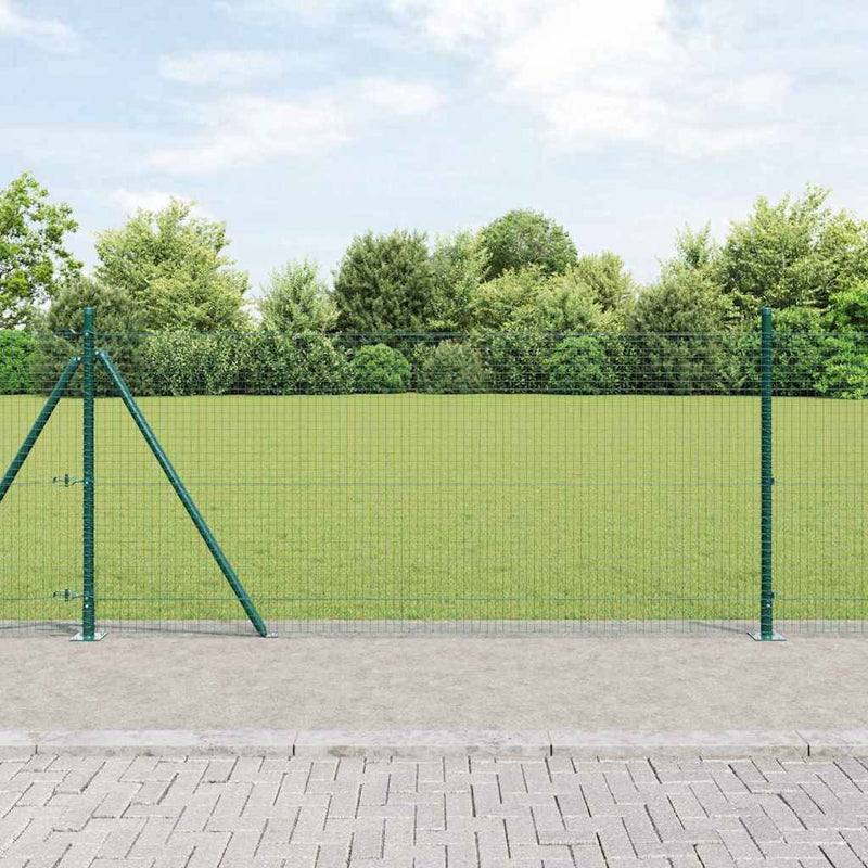 Load image into Gallery viewer, Vidaxl afrasteringspaal groen 10 x 1 m (25 x 25 mm gaas) staal
