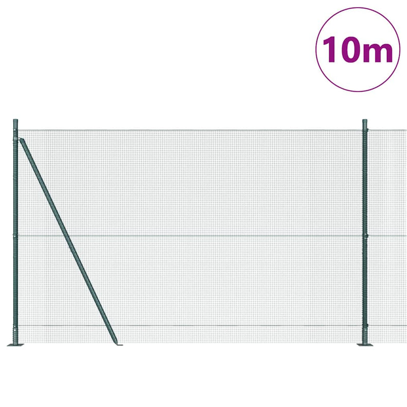Load image into Gallery viewer, Vidaxl afrasteringspaal groen 10 x 1,5 m (12 x 12 mm gaas) staal
