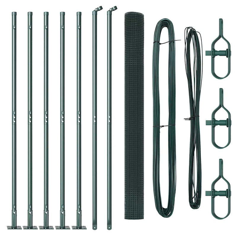 Load image into Gallery viewer, Vidaxl afrasteringspaal groen 10 x 1,6 m (12 x 12 mm gaas)
