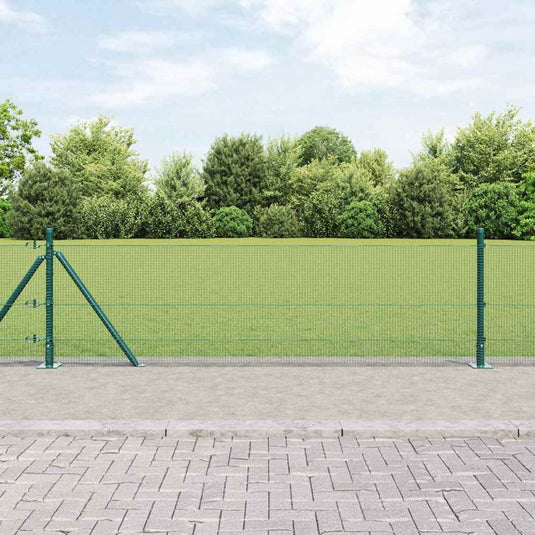 Vidaxl afrasteringspaal groen 25 x 0,5 m (12 x 12 mm gaas) staal