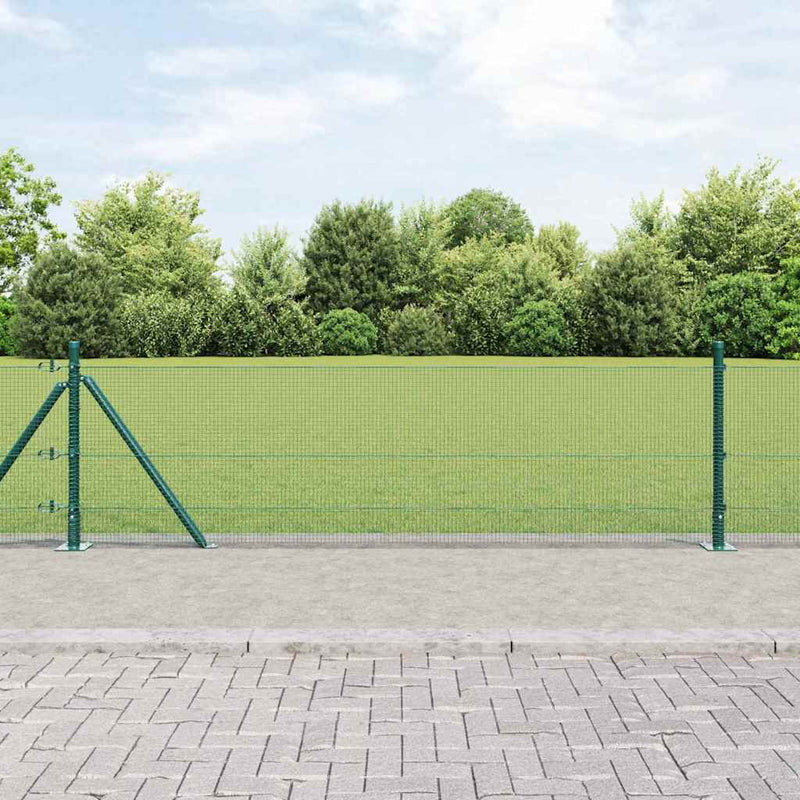 Load image into Gallery viewer, Vidaxl afrasteringspaal groen 25 x 0,5 m (12 x 12 mm gaas) staal
