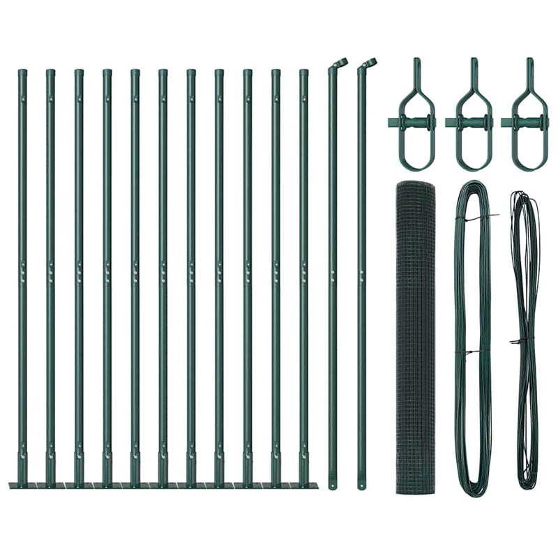 Load image into Gallery viewer, Vidaxl afrasteringspaal groen 25 x 0,8 m (16 x 16 mm heknet)
