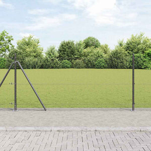 Vidaxl afrasteringspaal grijs 10 x 1 m (25 x 25 mm gaas) staal