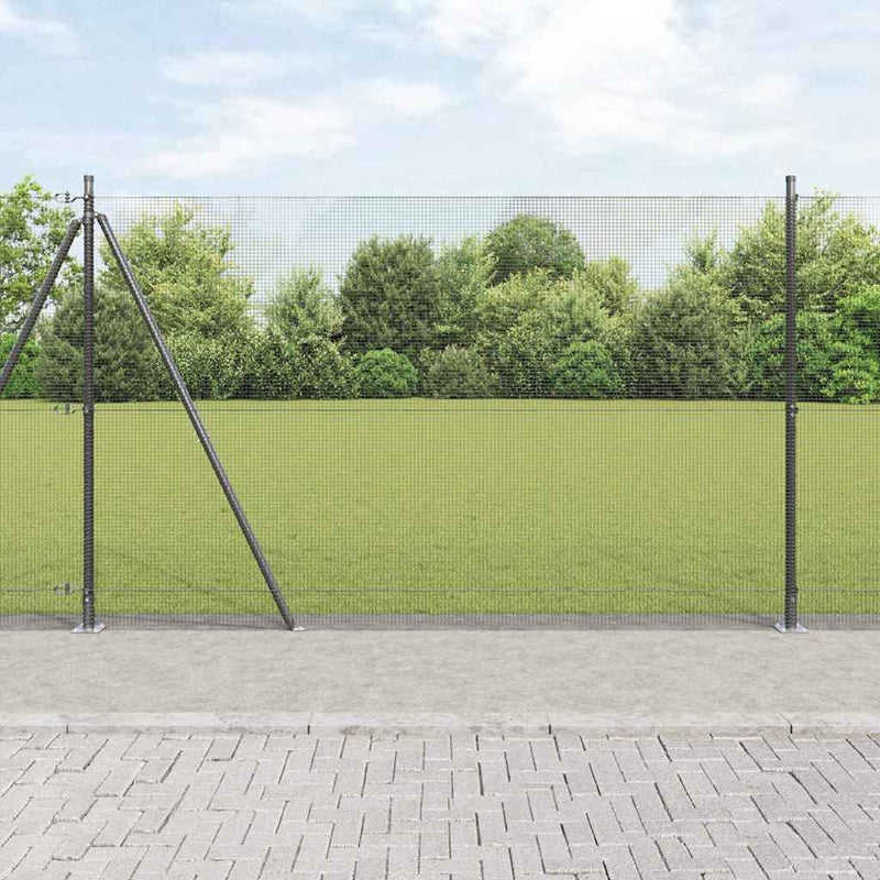 Load image into Gallery viewer, Vidaxl afrasteringspaal grijs 10 x 1,4 m (12 x 12 mm gaas)
