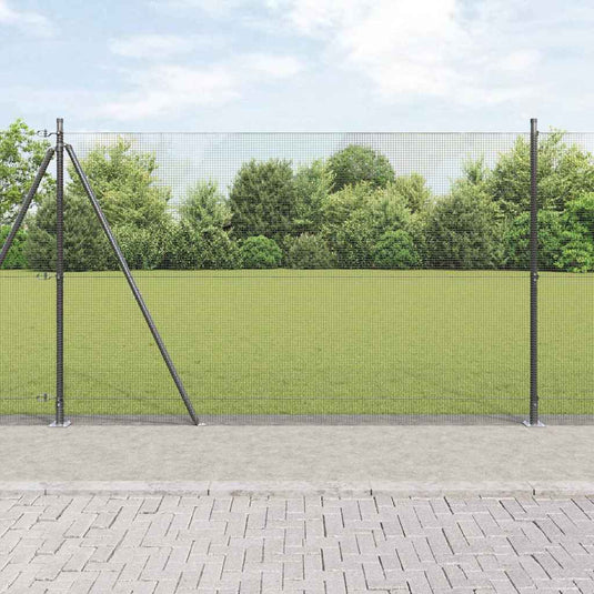 Vidaxl afrasteringspaal grijs 10 x 1,6 m (12 x 12 mm gaas)