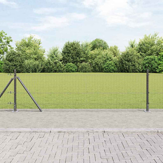 Vidaxl afrasteringspaal grijs 25 x 0,4 m (25 x 25 mm gaas)