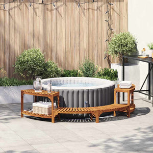 Vidaxl hottub omgeving half-rond bruin 252 x 112 x 55,5 cm