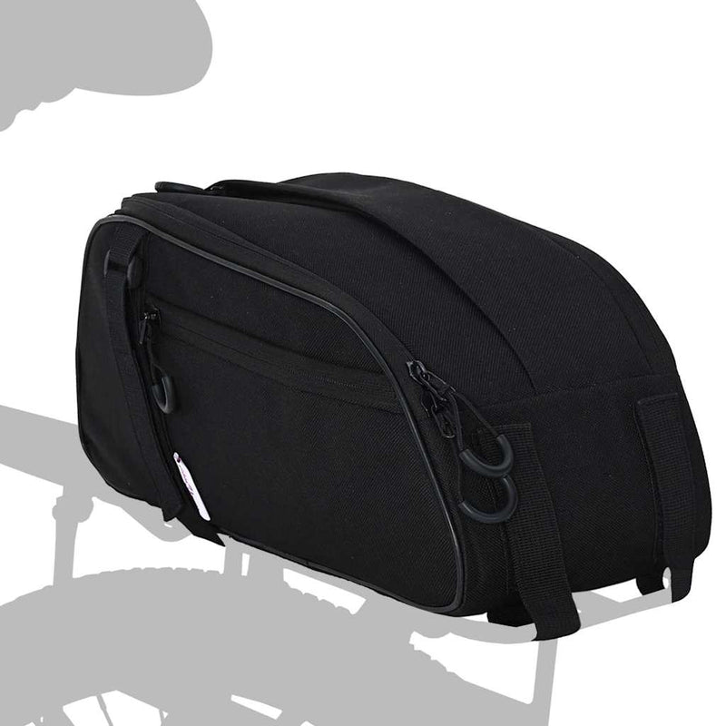 Load image into Gallery viewer, Vidaxl fietstas zwart 38 x 16 x 16 cm polyester
