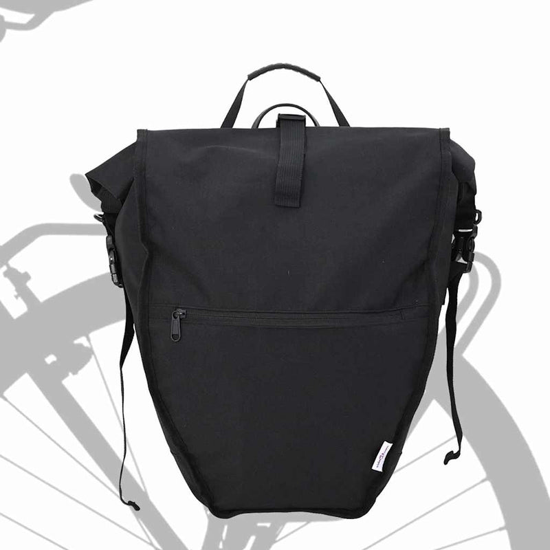 Load image into Gallery viewer, Vidaxl fietstas zwart 32,5 x 17 x 57 cm polyester
