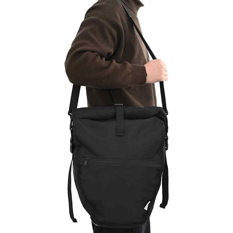 Load image into Gallery viewer, Vidaxl fietstas zwart 32,5 x 17 x 57 cm polyester
