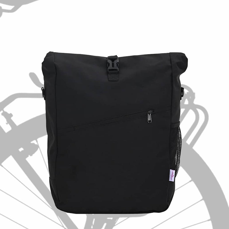 Load image into Gallery viewer, Vidaxl fietstas zwart 33 x 16 x 60 cm polyester
