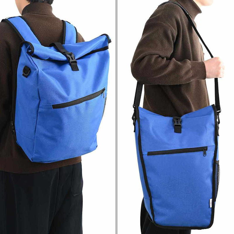 Load image into Gallery viewer, Vidaxl fietstas blauw 33 x 16 x 60 cm polyester
