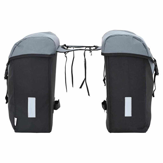 Vidaxl fietstas grijs en zwart 31.5 x 15.5 x 40 cm polyester