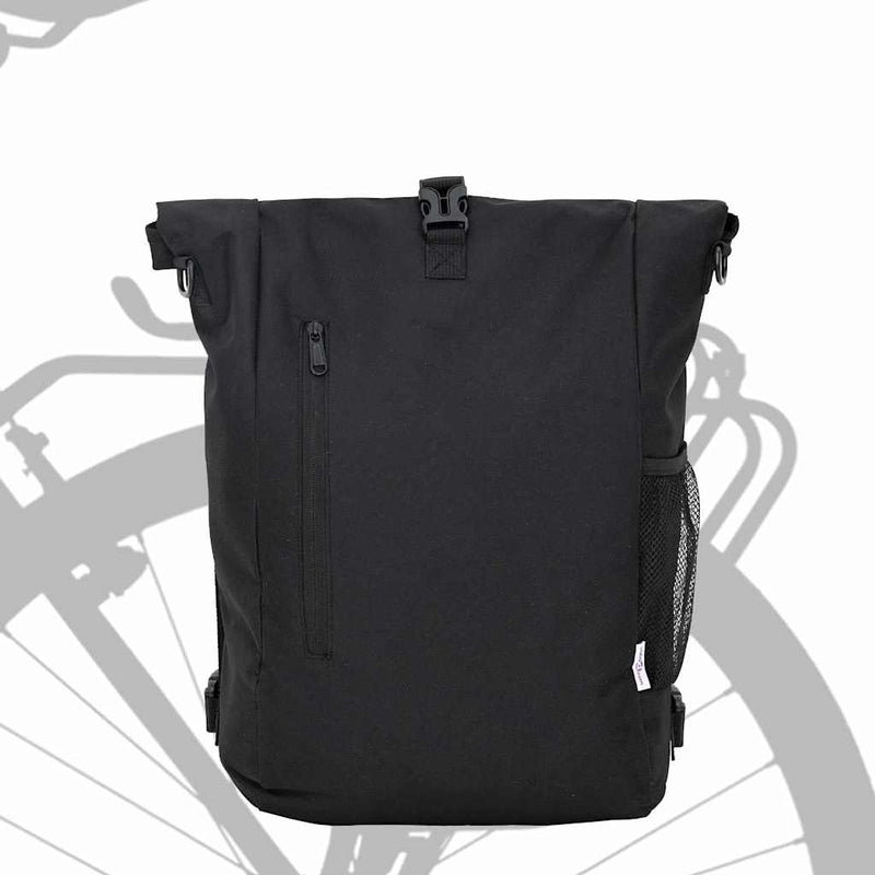 Load image into Gallery viewer, Vidaxl fietstas zwart 31 x 13 x 58 cm polyester

