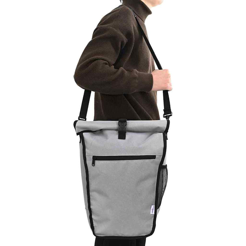 Load image into Gallery viewer, Vidaxl fietstas grijs 34 x 16 x 59 cm polyester
