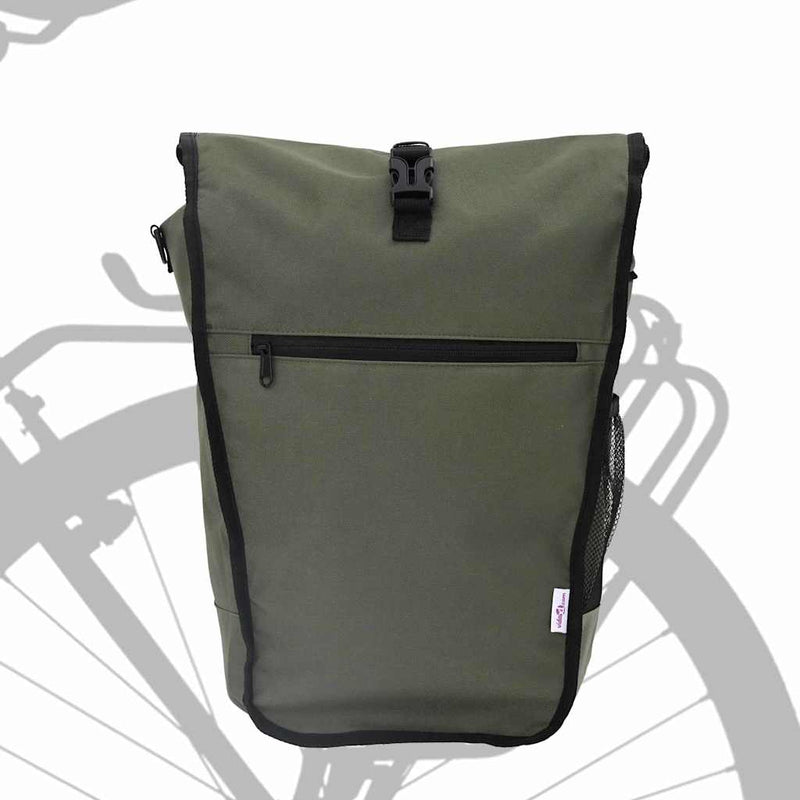Load image into Gallery viewer, Vidaxl fietstas olijfgroen 34 x 16 x 59 cm polyester
