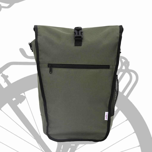 Vidaxl fietstas olijfgroen 34 x 16 x 59 cm polyester