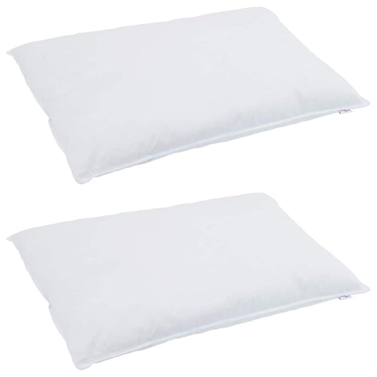 Vidaxl hoofdkussen met kussen 2 pcs wit 40 x 80 cm veren