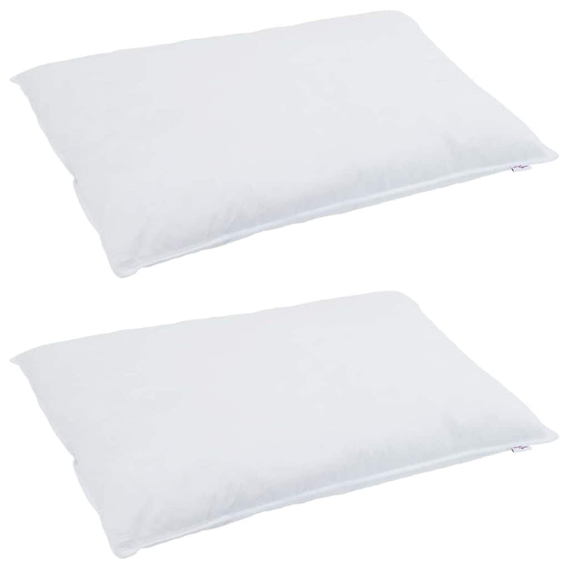 Load image into Gallery viewer, Vidaxl hoofdkussen met kussen 2 pcs wit 40 x 80 cm veren

