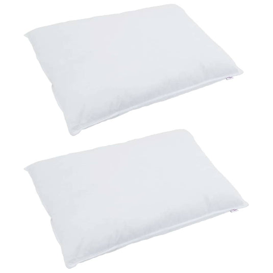Vidaxl hoofdkussen met kussen 2 pcs wit 60 x 70 cm veren