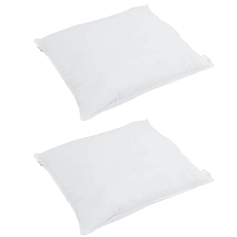 Load image into Gallery viewer, Vidaxl hoofdkussen met kussen 2 pcs wit 80 x 80 cm veren
