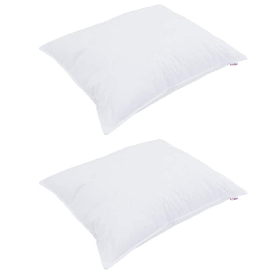Vidaxl hoofdkussen met kussen 2 pcs wit 40 x 60 cm katoen